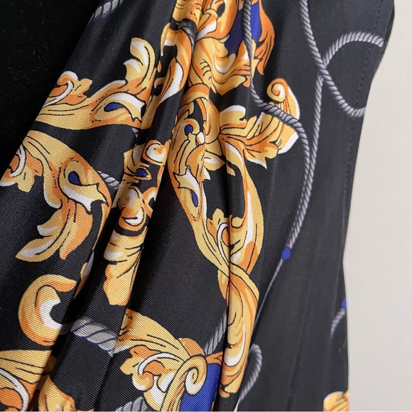 Worthington Plus Cowl Neck Sleeveless Gold Design Blouse - Picture 4 of 6